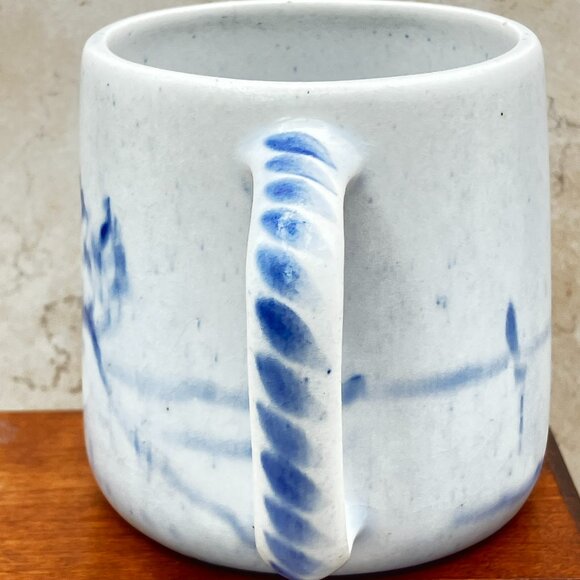Vintage Ipswich Craft Pottery Hand Painted "Low Tide" Mug Cup 1980's - Picture 7 of 10